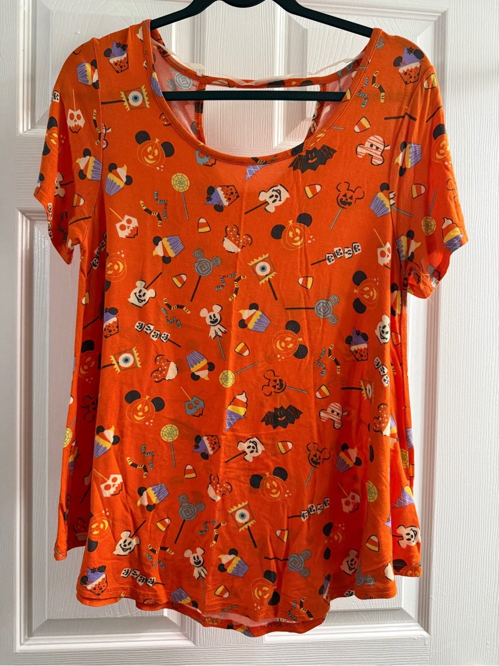Disney Orange Halloween Character Print Short Sleeve Tunic